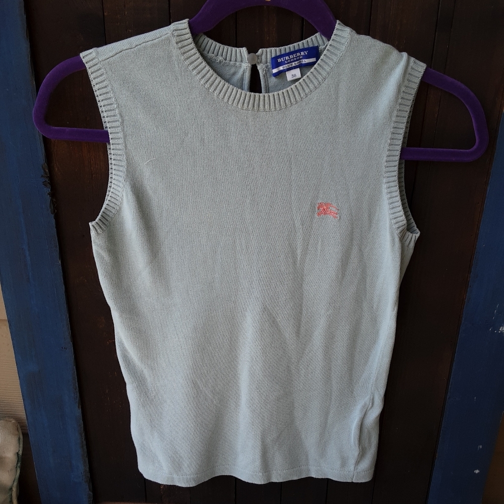 Burberry Light Blue Sweater Vest size 38.